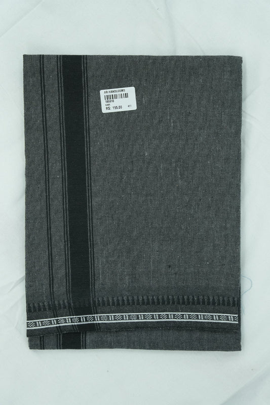 Single Dhothi (Kaily #0084) – Black Smoke with Black Kara
