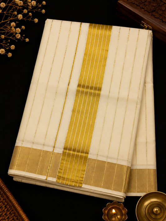 SET SAREE BROKEN LINES FULL BODY