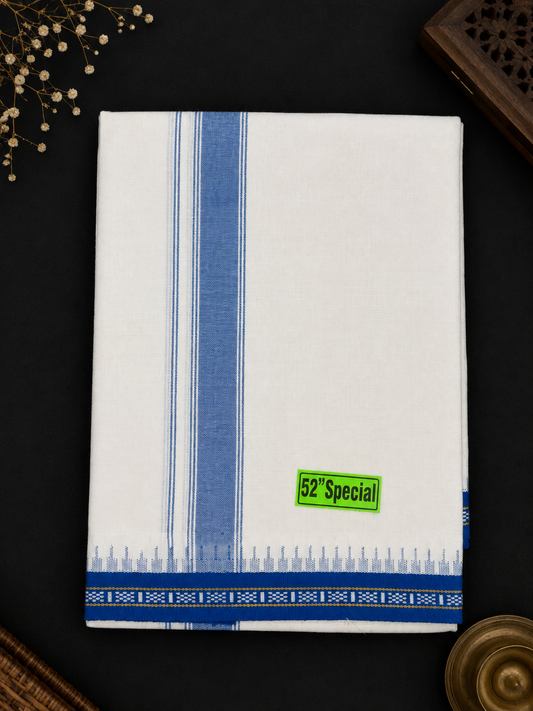 Premium White Single Mund (290) - Blue