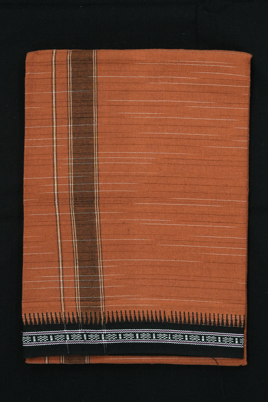 Soft Cotton Single Dhothi – Light Kavi