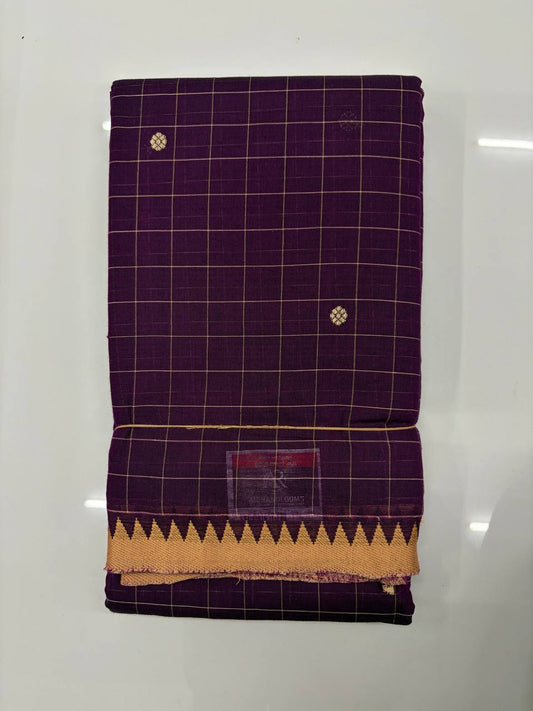 Kanchi Cotton - Purple Checks