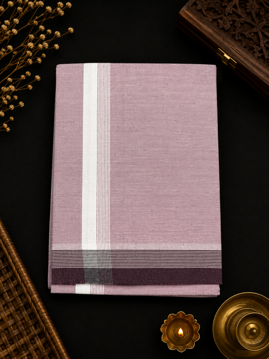 Premium cotton 187 Single Dhothi - Rose