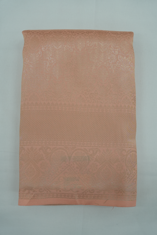 Brocade Saree – Coral Elegance