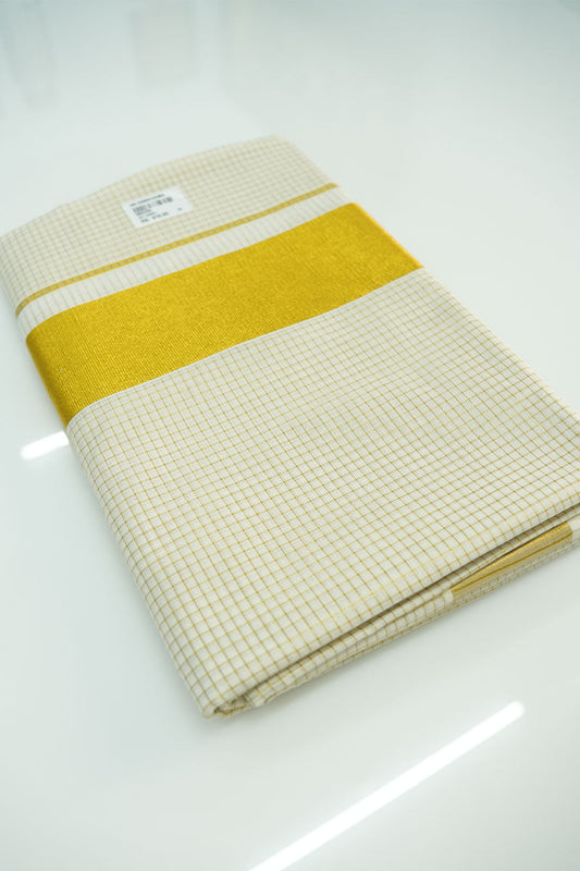 Set Saree – Golden Kara Micro Checks