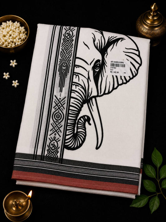 White Single Dhoti (WSD3)