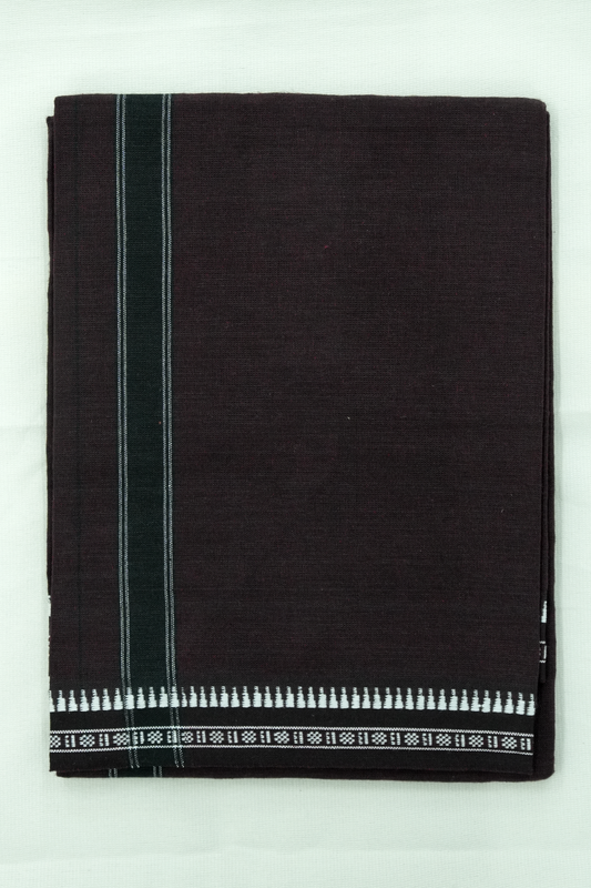 Single Dhothi (Kaily #0051) – Dark eggplant with Black Kara