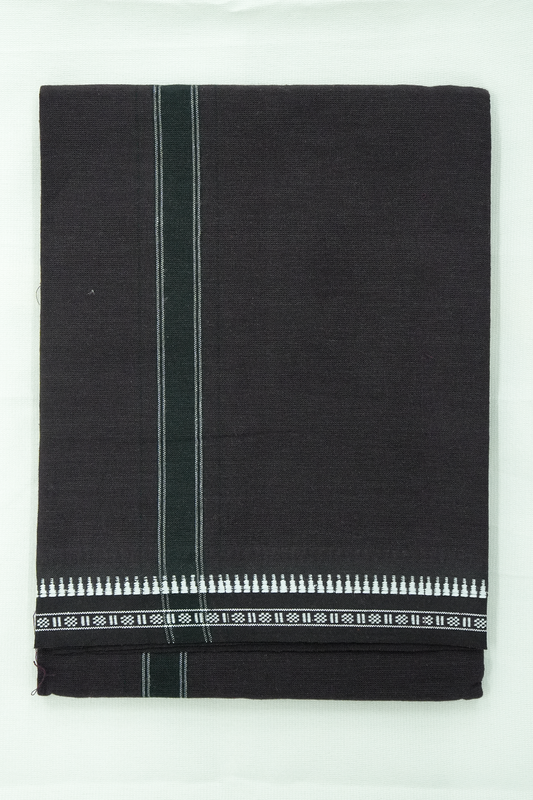 Single Dhothi (Kaily #0052) – Darker eggplant with Black Kara