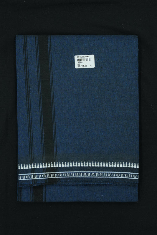 Single Dhothi (Kaily #0059) – Dark Blue with black Kara