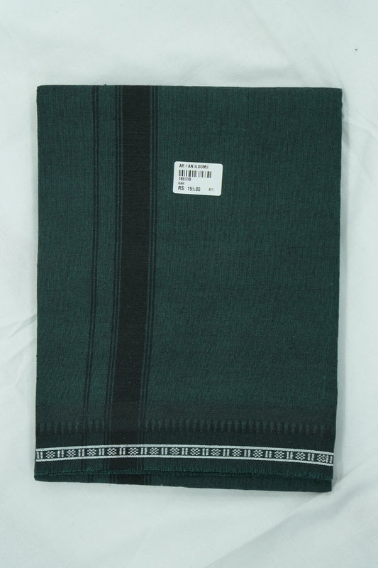 Single Dhothi (Kaily #0088) – Jade Green with Black Kara