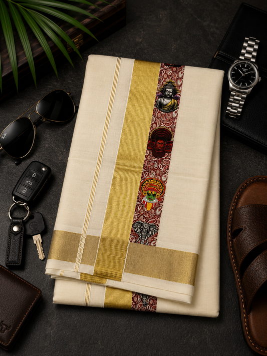 Onam Special Double Dhothi premium print