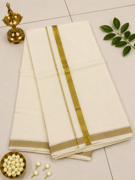 Set Saree Plain 1 inch kara (with Running Blouse)