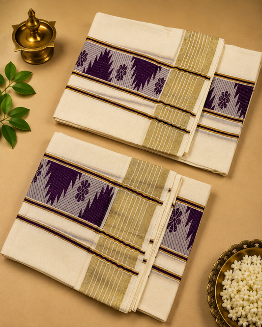 TEMPLE SET MUND - purple