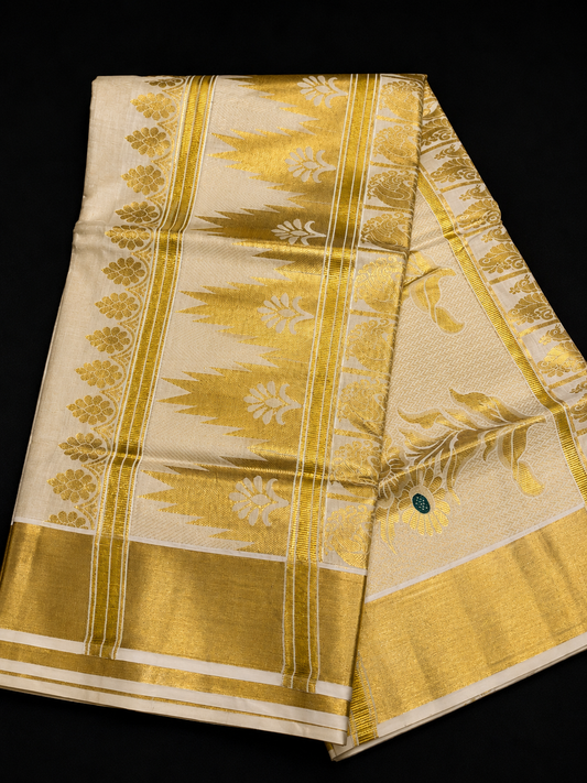 Premium Cotton SET SAREE temple (with Blouse)