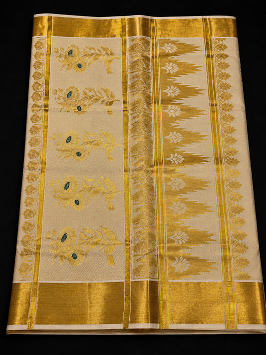 Premium Cotton SET SAREE temple (with Blouse)