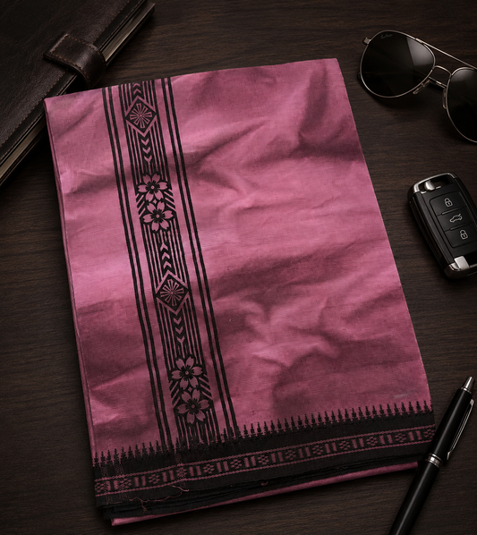 Dye & Dye Single Dhothi (Purple)