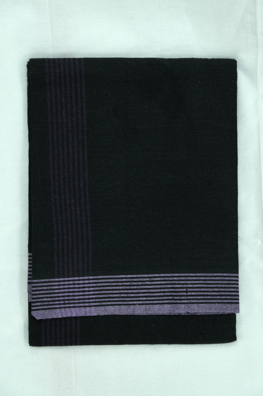 Black Kavi with Lines Kara – LAVENDER Border (#0002)