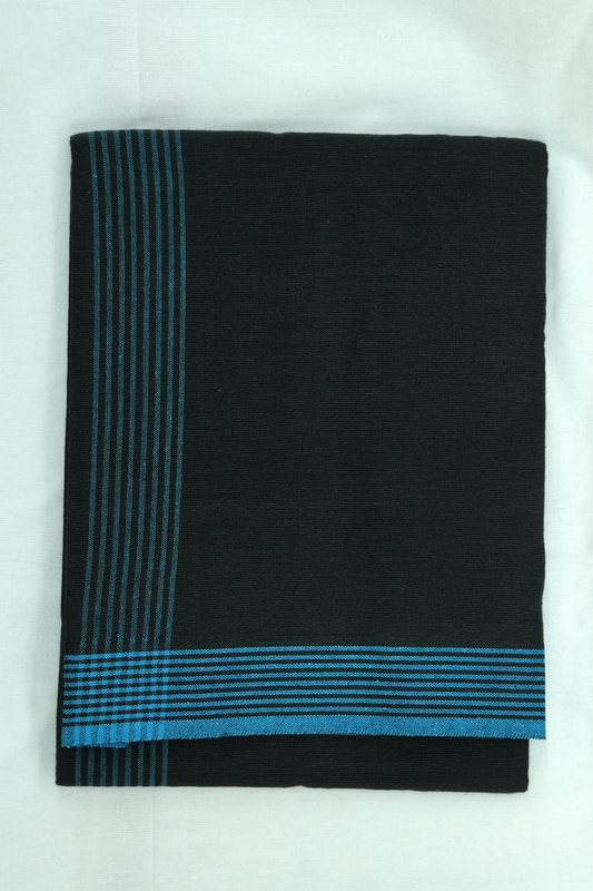 Black Kavi with Lines Kara – SKY BLUE Border (#0003)