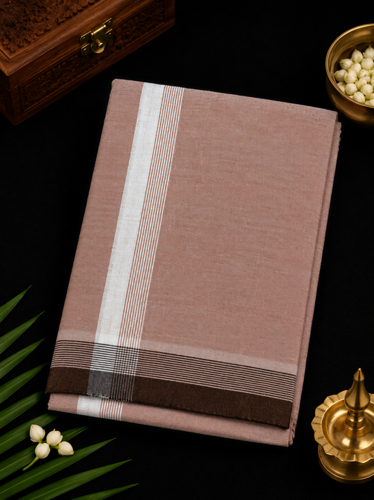 Premium cotton 187 Single Dhothi - Biscut Brown