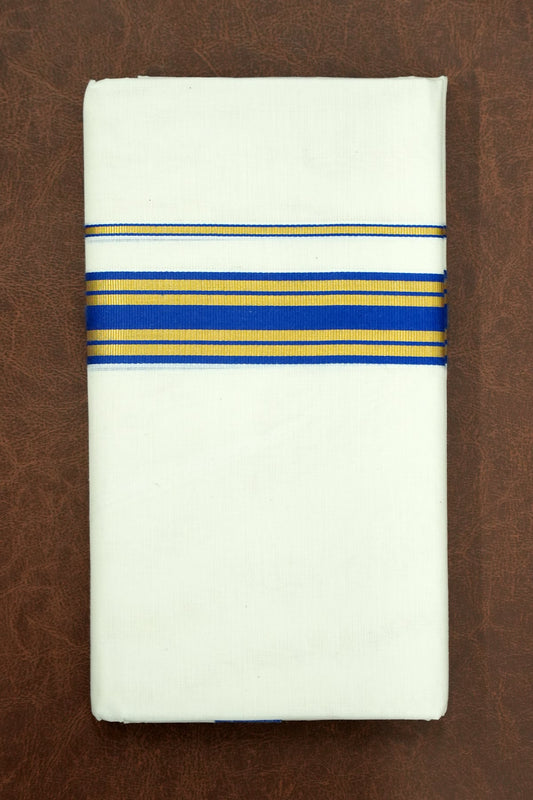 Double Dhothi – Blue & Gold