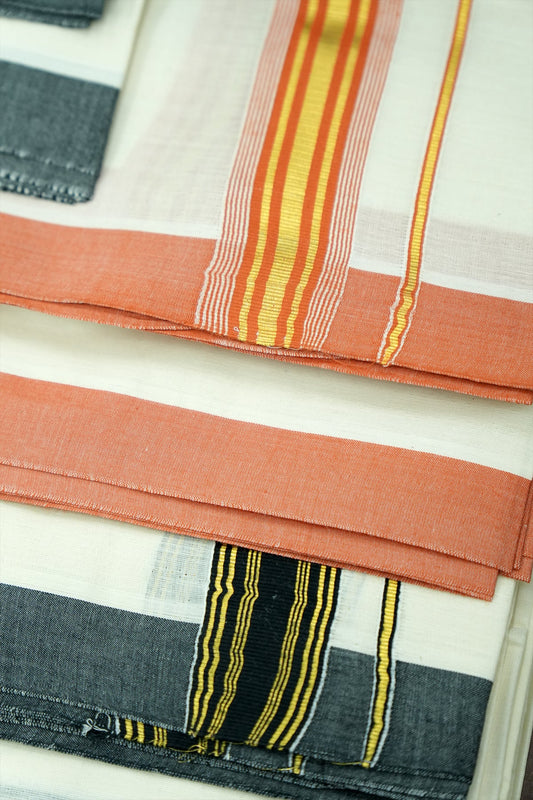 Double Dhothi – Orange & Gold Kara