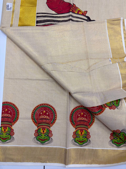 Katakali (b) Golden tissue Set Saree (limited Stock)