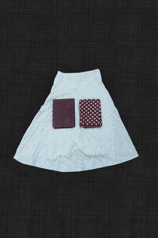 Chiffon Dhavani Set - Maroon (10)