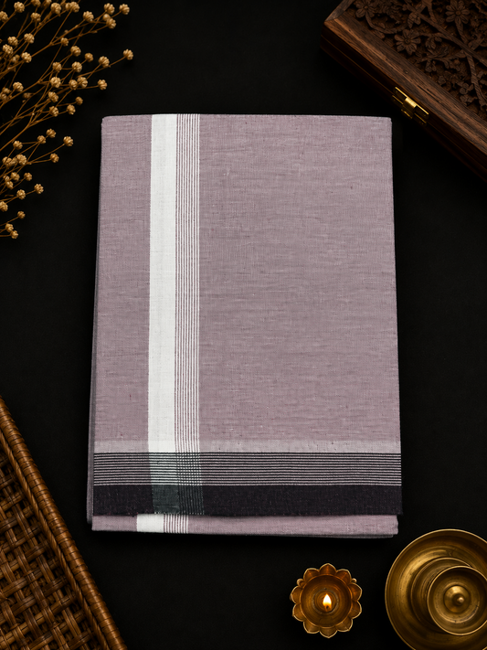 Premium cotton 187 Single Dhothi - Rustic Maroon